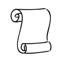 paper scroll vector sketch