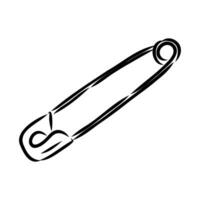 safety pin vector sketch