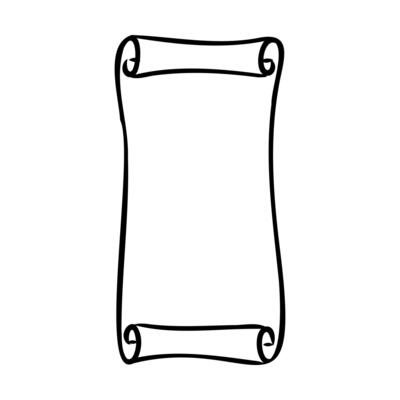 paper scroll vector sketch