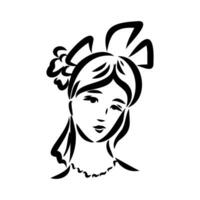 women's retro fashion vector sketch