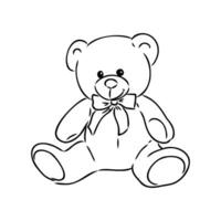 teddy bear vector sketch