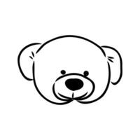 osito de peluche oso vector bosquejo