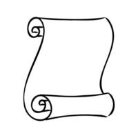 paper scroll vector sketch