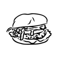 hamburguesa vector bosquejo