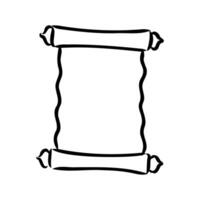 paper scroll vector sketch