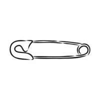 safety pin vector sketch