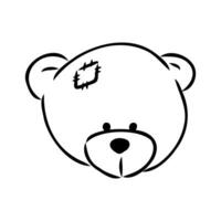 teddy bear vector sketch