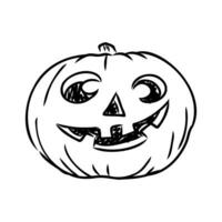 Halloween pumpkin vector sketch