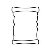 paper scroll vector sketch