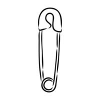 safety pin vector sketch