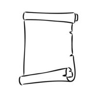 paper scroll vector sketch