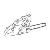 chain saw vector sketch