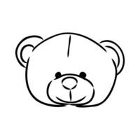 teddy bear vector sketch