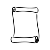 paper scroll vector sketch