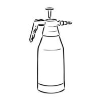 liquid sprayer vector sketch