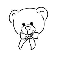 teddy bear vector sketch