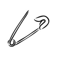 safety pin vector sketch