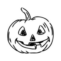 Halloween pumpkin vector sketch