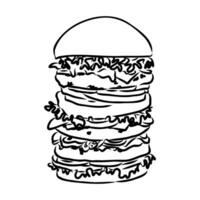 hamburguesa vector bosquejo