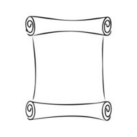 paper scroll vector sketch