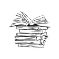 books vector sketch