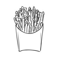 french fries vector sketch