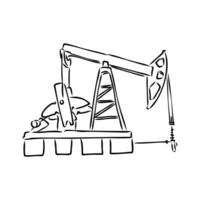 oil well pump vector sketch