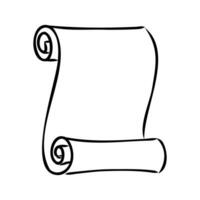 paper scroll vector sketch