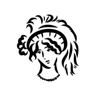 women's retro fashion vector sketch