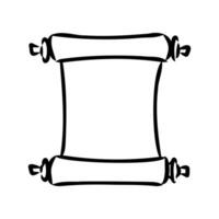 paper scroll vector sketch