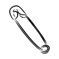 safety pin vector sketch