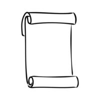 paper scroll vector sketch