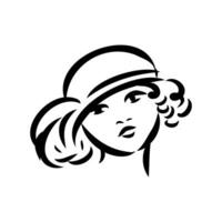 women's retro fashion vector sketch