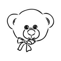 teddy bear vector sketch