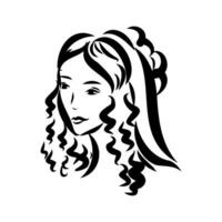 women's retro fashion vector sketch