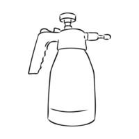 liquid sprayer vector sketch