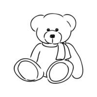 teddy bear vector sketch