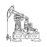 oil well pump vector sketch