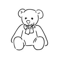 teddy bear vector sketch