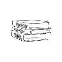 books vector sketch