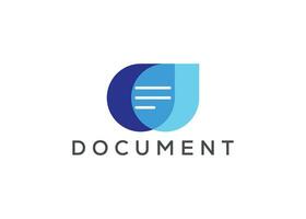 Minimal Document vector logo design template