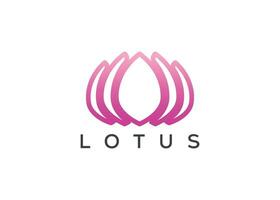 Lotus flower vector logo design