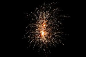 Fireworks in the skyDual Fireworks Illuminate Night Sky photo