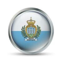 San Marino Flag 3D Badge Illustration vector