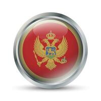 montenegro bandera 3d Insignia ilustración vector