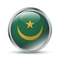 Mauritania Flag 3D Badge Illustration vector