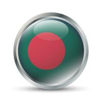 Bangladesh Flag 3D Badge Illustration vector