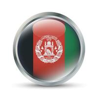 Afghanistan Flag 3D Badge Illustration vector