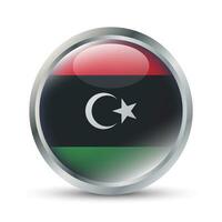 Libya Flag 3D Badge Illustration vector