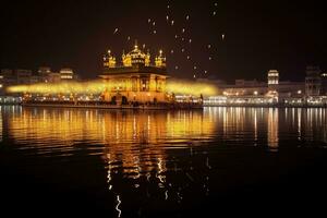 AI generated golden temple in amritsar, india photo